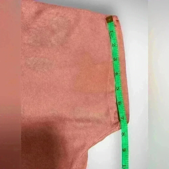 Womens Button Down Tie Front Blouse By Style Envy Size Small Oversized in Coral - Picture 9 of 11